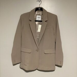 Abercrombie & Fitch Women Blazer Size XS Gray Single Button Business Suit